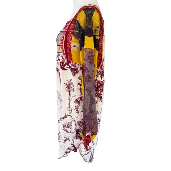 Jean Paul Gaultier Soleil Mixed Media Mesh Panel Lace Detail Dress Size XL - Picture 3 of 12